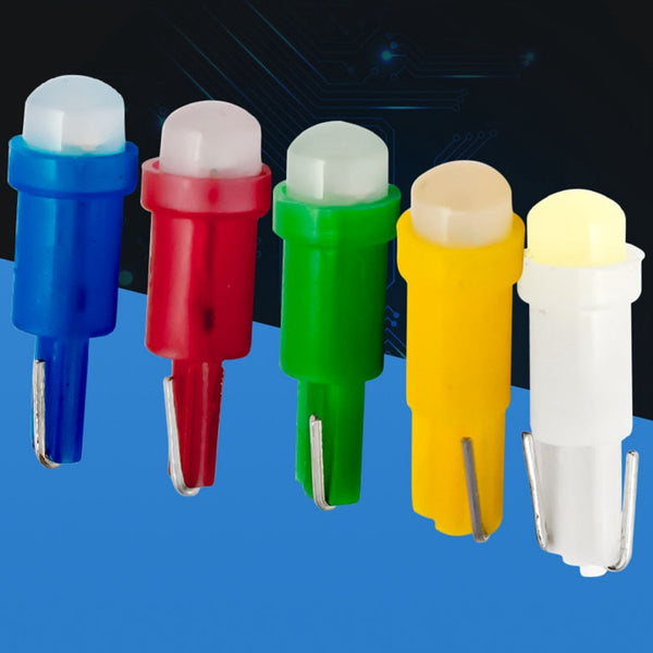 1 x T5 1 SMD LED Bulb Ceramic Dashboard Gauge Instrument Auto Light Car Lamp DC12V White / Green / Yellow / Blue / Red Color