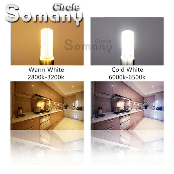 Mini G9 LED Bulb AC 220V 7W 9W 10W 11W 48-104 LEDs 360 Degrees Silicone Body Spotlight G9 Chandelier Light Replace Halogen Lamp