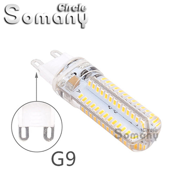 Mini G9 LED Bulb AC 220V 7W 9W 10W 11W 48-104 LEDs 360 Degrees Silicone Body Spotlight G9 Chandelier Light Replace Halogen Lamp