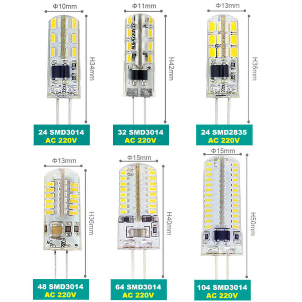 Switt g4 led bulb 12v DC 220V 3W 5W 6W Light replace Halogen Spotlight Chandelier