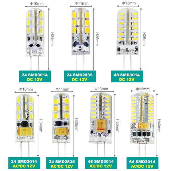 Switt g4 led bulb 12v DC 220V 3W 5W 6W Light replace Halogen Spotlight Chandelier
