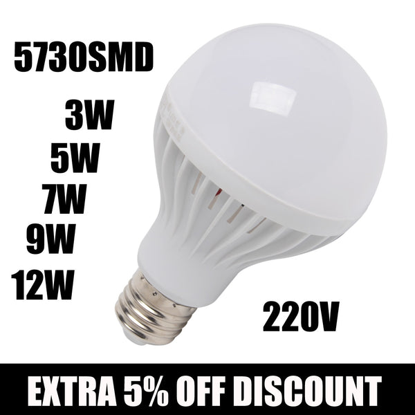 Wholesale LED lamp E27 led Bulb light 3W 5W 7W 9W 12W 220V Chandelier LEDs Candle light Spotlight Lampada Bombillas